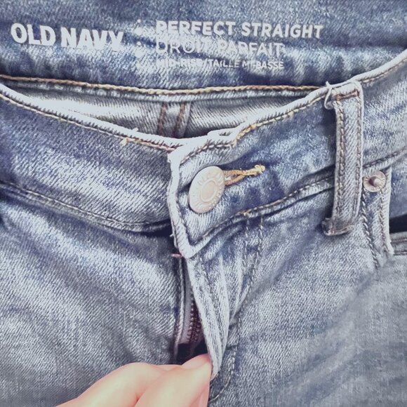 Old Navy-4 Pairs-Black, Gray, Blue-Size 0-Distressed-High Rise-OG Straight-Droit - Picture 15 of 15